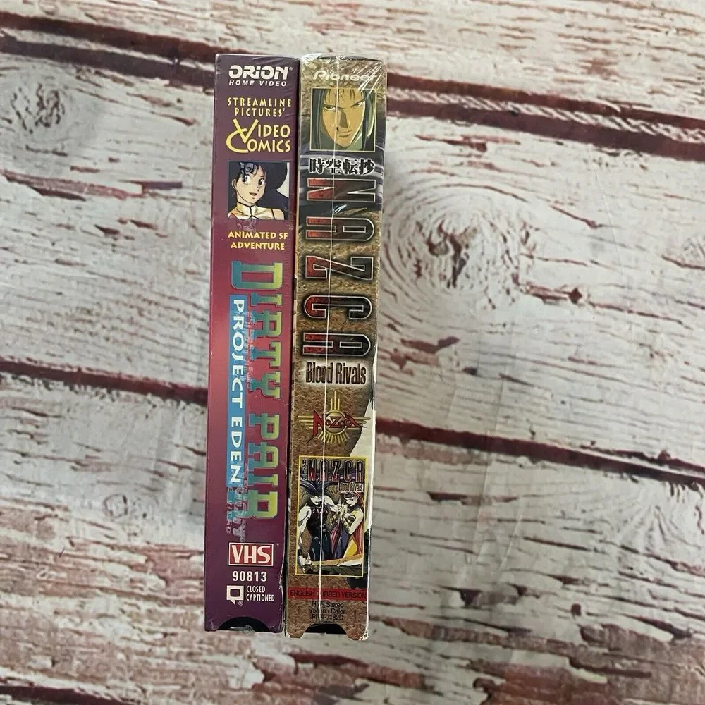 Dirty Pair Project Eden VHS Tape 1994‎ Nazca Blood Rivals Vol 2 Lot of 2